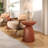 Round Solid Wood Coffee Table -789506145