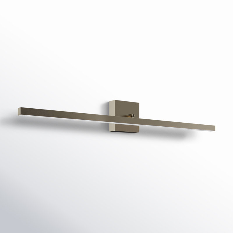 Rubie Single Dimmable LED Bath Bar, Satin Nickel