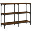 Console vidaXL Bois d'ingénierie, grands pieds réglables en métal-2112435154-2112435157