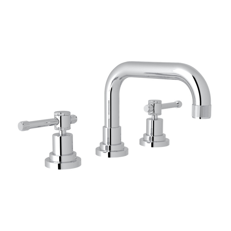 Campo Widespread Lavatory Faucet With U-Spout, Polished Chrome, Lever Handle