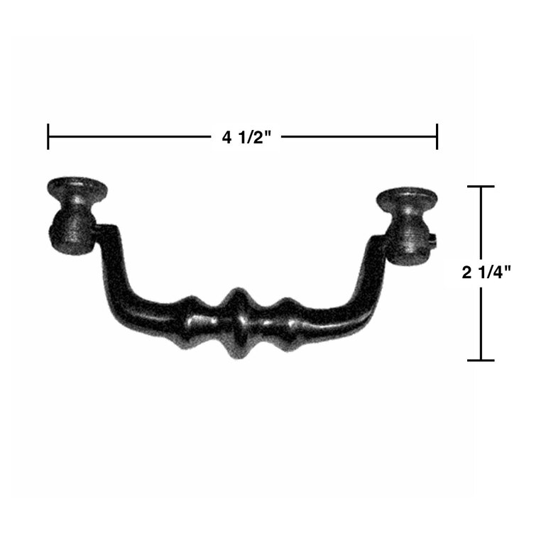 The Renovators Supply Inc. Wrought Iron Bail 4 1/8 Center to