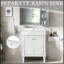 Meuble-lavabo 24 po avec lavabo supérieur, meuble de rangement moderne à 2 niveaux