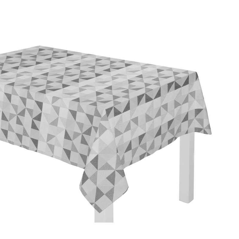 Gareth Tablecloth, 120cm W x 120cm L, Brown, grey and beige