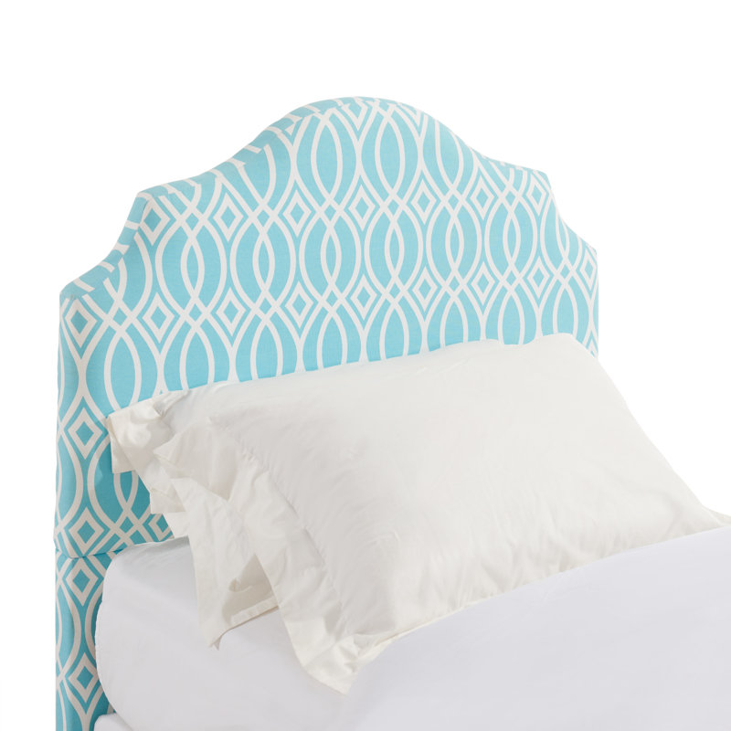 Tête de lit tapissier Feltman, Double/Grand, Bleu sarcelle