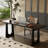 Black Rectangular Solid Wood desk-1832737783