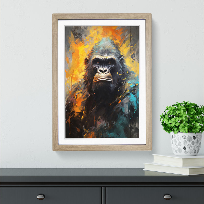 Gorilla Tachisme Art - Framed Print