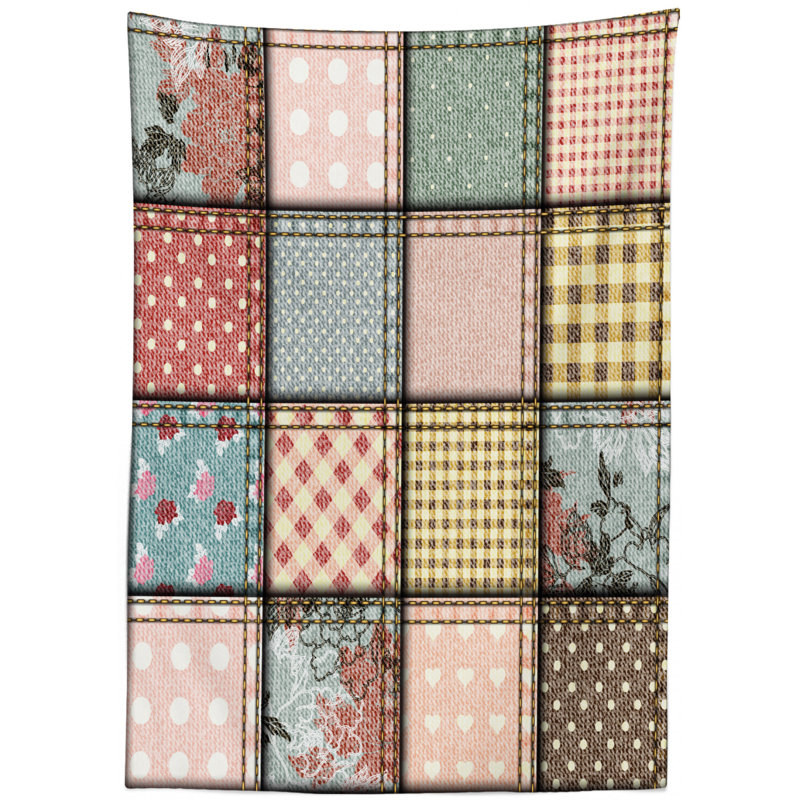 Shabby Flora Dining Room Kitchen Tablecloth, 84" L x 60" W