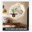 Décoration murale moderne ronde à DEL avec décor de plante artificielle-209995804