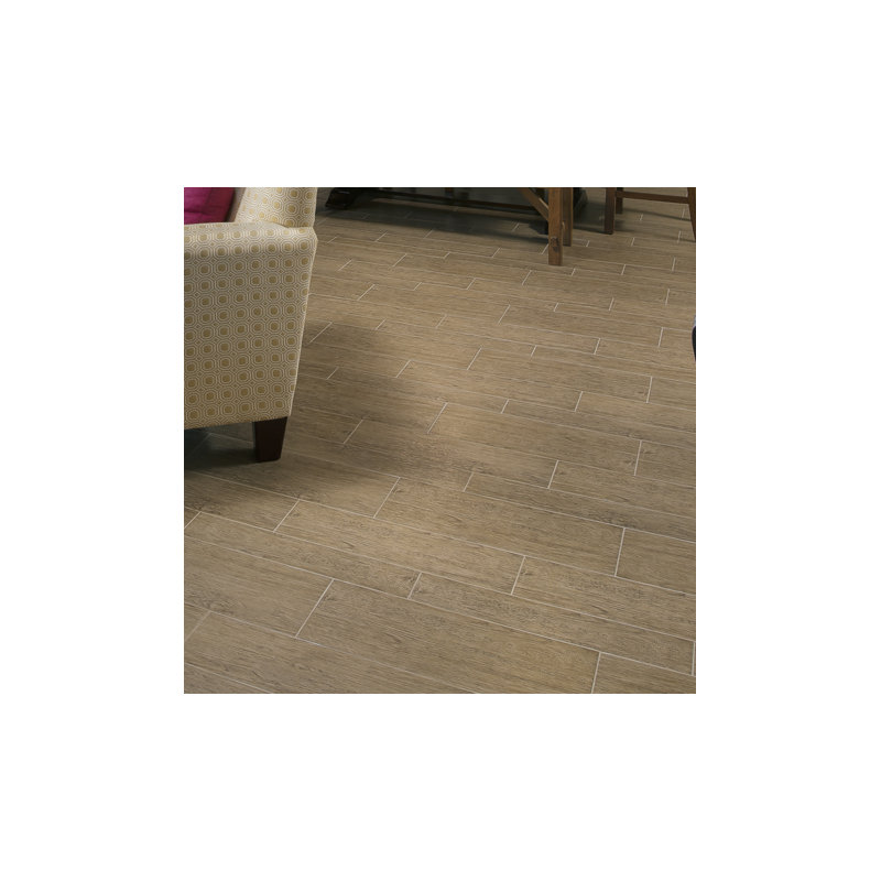 Country 24" x 3" Porcelain Bullnose Tile Trim in Light Brown