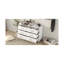 Commode à 6 tiroirs ultrabrillante pour la chambre à coucher, commode sans poignée, commode moderne à 6 tiroirs avec rangement large-367413861