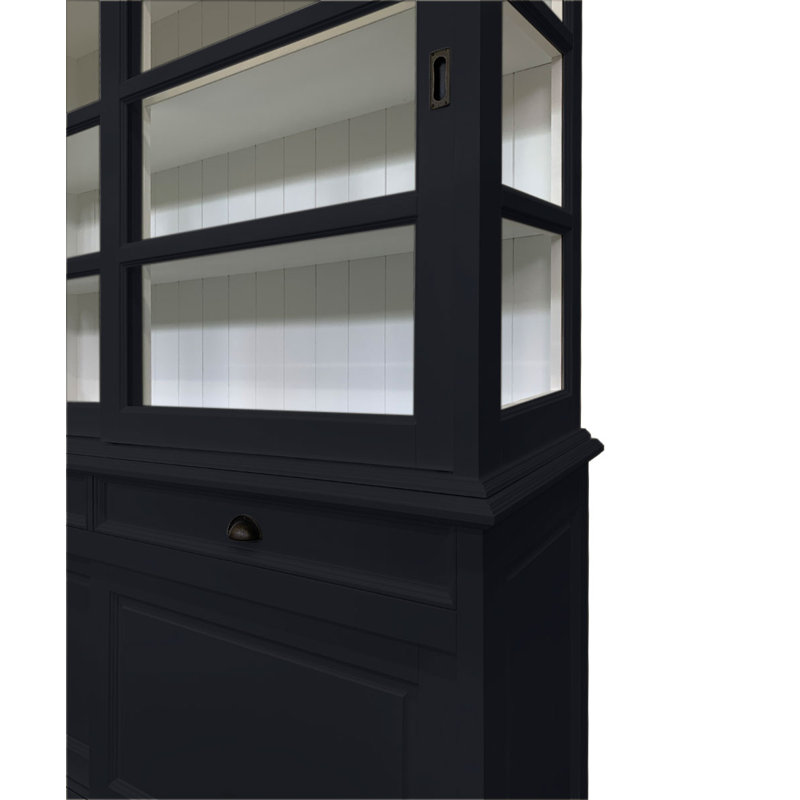 Jacksonport Display Cabinet, Grey Anthracite/White