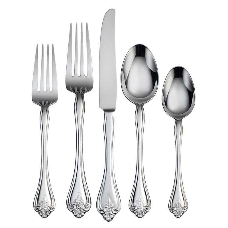 Ensemble de couverts 20 pièces Oneida Boutonniere, service pour 4