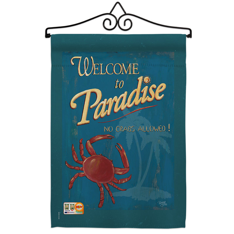 Aucun crabe n’a permis l’impression de polyester décoratif à 2 faces 19 x 13 po. ensemble de drapeaux