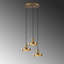 Lustre rétro élégant, hauteur réglable, 16,5 po de diamètre x 42,9 po de hauteur | Corps en métal, 3 x E27 Max 40W | Design scandinave glamour, classé IP20 | Parfait pour le salon, la salle à manger et le vestibule-1649367837