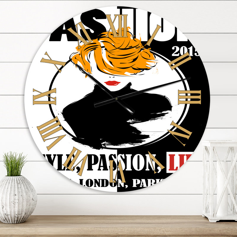 Style Passion Life Fashion Girl V - Horloge murale moderne, Petit