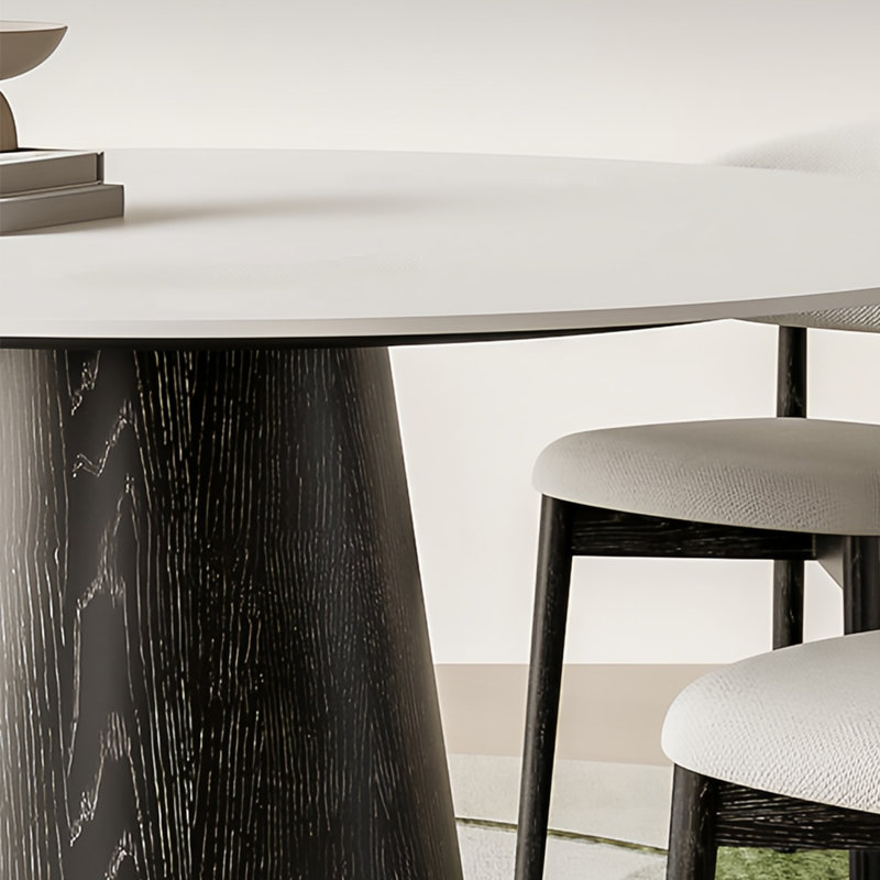 Table et chaise de salle à manger légère et luxueuse, 29.5" H x 53.1" L x 53.1" W, 9