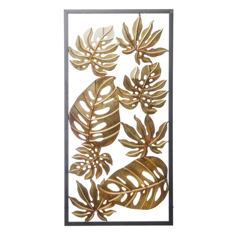Coastal Wall Decor on Metal, Golden