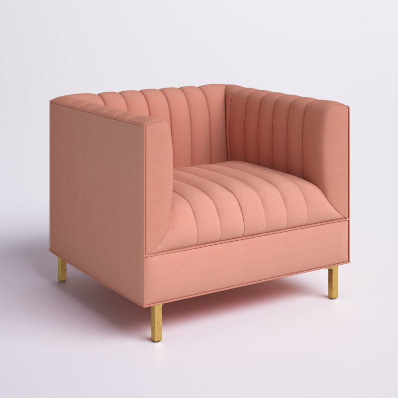 Kaylin Velvet Armchair, Pink 