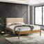 Collection pour grand lit: lit plateforme avec jolie table de chevet Mobilier: bois d'hévéa