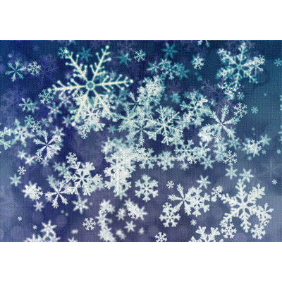 Tapis bleu Snowflakes