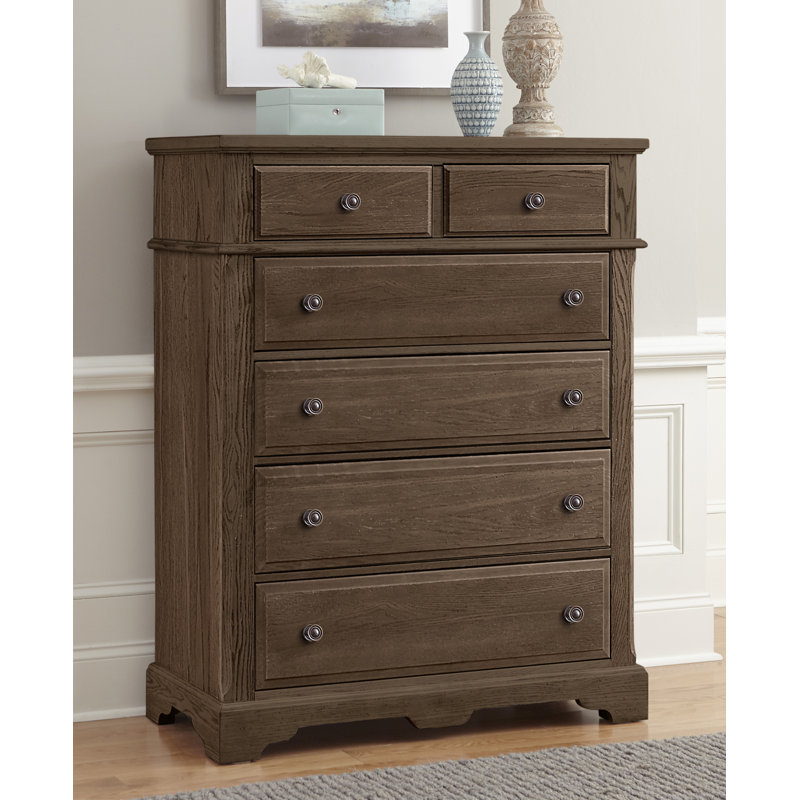 Commode en bois massif 6 tiroirs Millers, Pavé