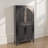 Quinn Mango Wood & Cane Arched Door Curio Cabinet with Storage Shelves