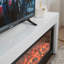 Rock Slab Fireplace Simulated Flame TV Stand-107385789-107385792