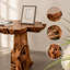 Burruss Solid Wood Tree Stump End Table