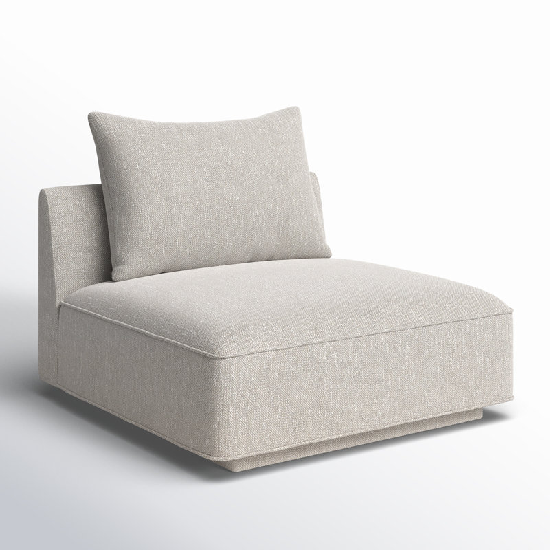 ROSELLO SLIPPER CHAIR, Novax White Boucle, 30" H x 37.75" W x 37.75" D, No