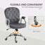 Chaise de bureau en molleton Oramel, chaise de bureau capitonnée avec accoudoirs rembourrés, hauteur réglable et roulettes pivotantes-77221632