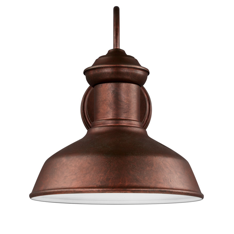 Grande lanterne murale d'extérieur Fredricksburg de génération Lighting , Cuivre délavé, H 15,88 po x l 13,25 po x P 13,5 po