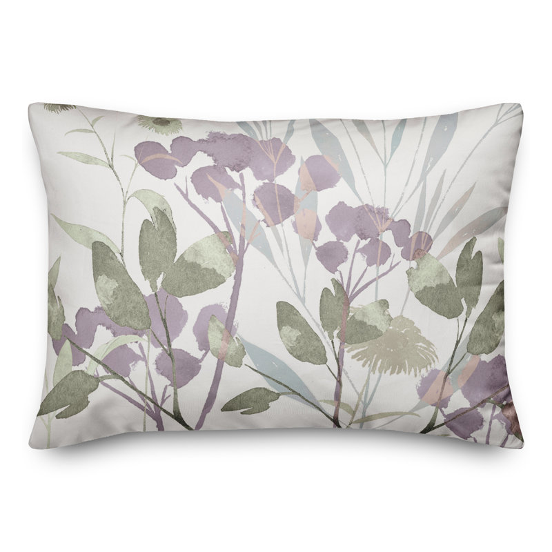 Soft Spring Botanical Rectangular Pillow Cover & Insert
