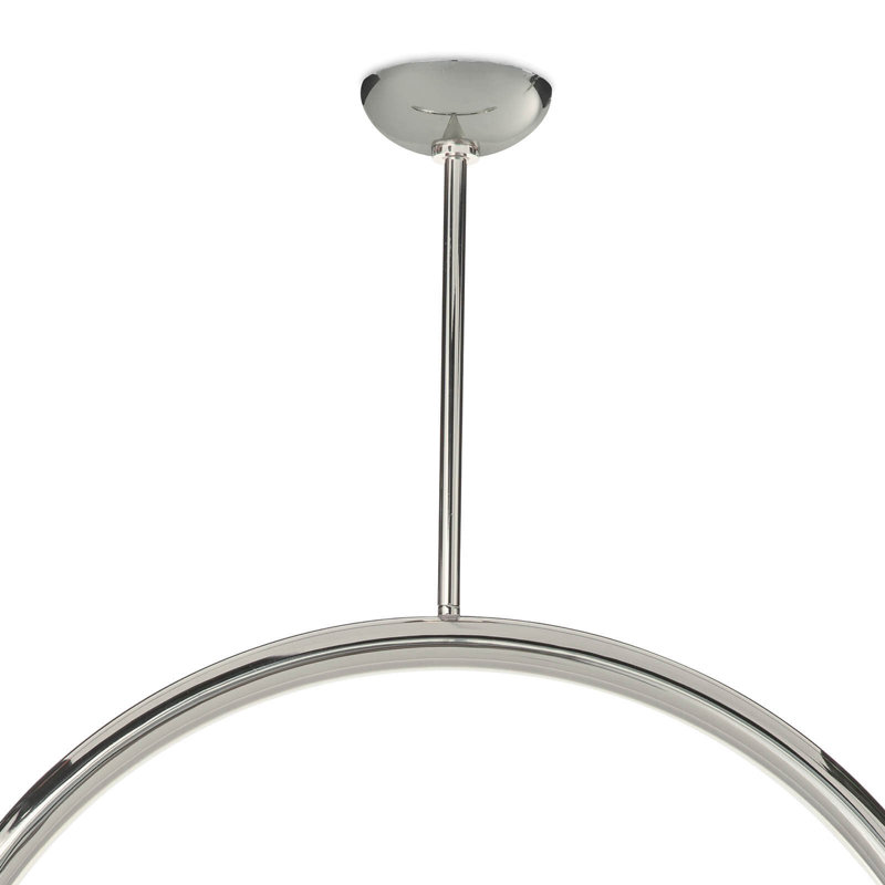 Happy Pendant, Polished Nickel, 21.25" H x 33.5" W x 5" D