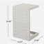 TABLE CAPE CORU ALU EN FORME DE C BLANC-922068116
