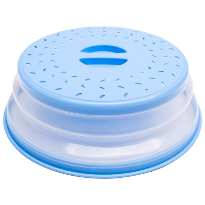 Collapsible 10.5" Inch Microwave Splatter Cover with Vents