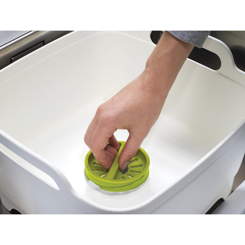 Wash & Drain Basin with Carry Handles, White