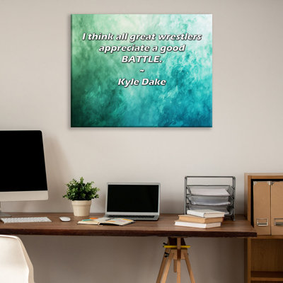Astoria Grand Gallery Wrapped Canvas By Kyle Dake: "I think all great wrestlers appreciate a good BAT