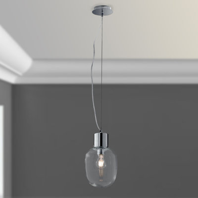 Davy 1 - Light Chrome Single Pendant