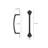 Matte Black Steel Single Door Barn Door Hardware Kit Standard Single-59061556