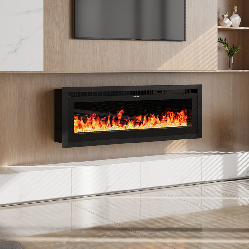 Electric Fireplace with Remote Included, 12 Flame Colours, 45cm H x 106cm W x 14cm D