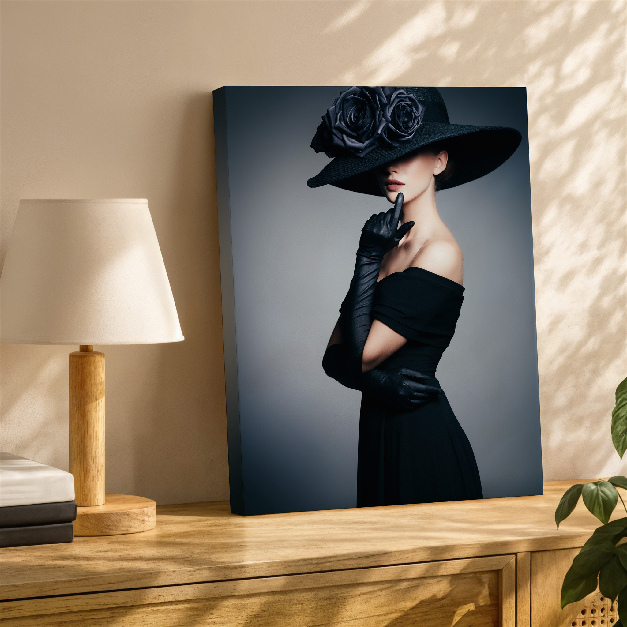 Winston Porter Canvas A Sophisticated Woman Stands Gracefully Wearing ...