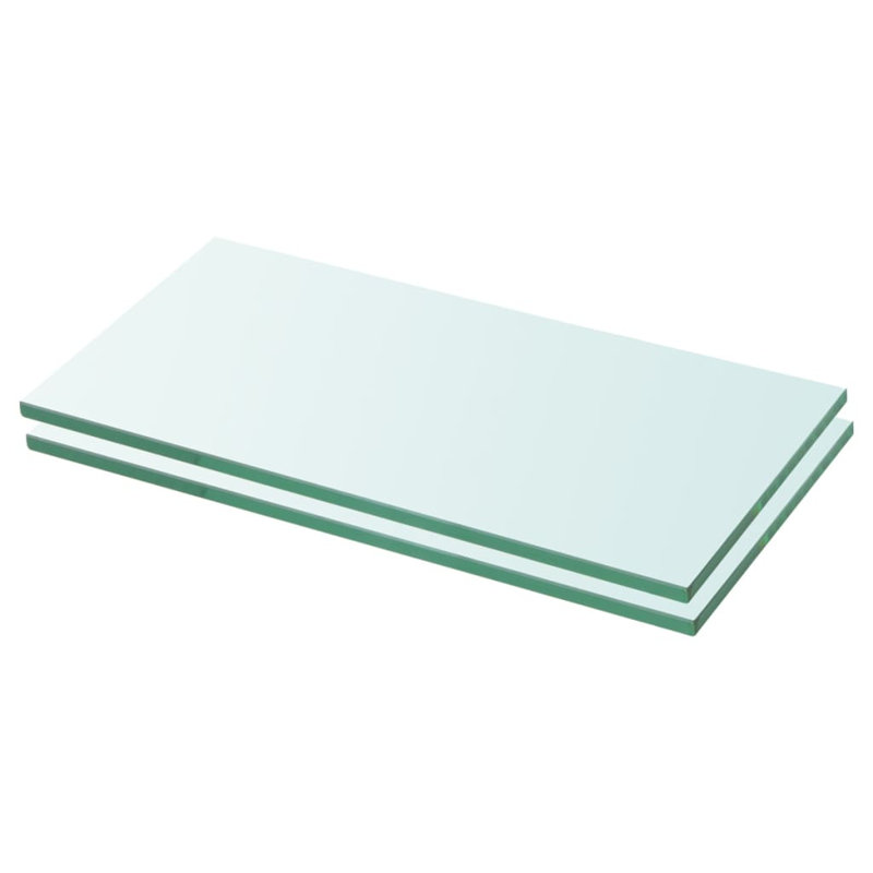 Zaynab 2 -Piece Glass Floating Shelf, 0.8cm H x 30cm W x 20cm D