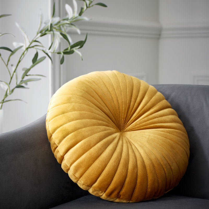 Round Soft 40x40cm Cushion, Yellow