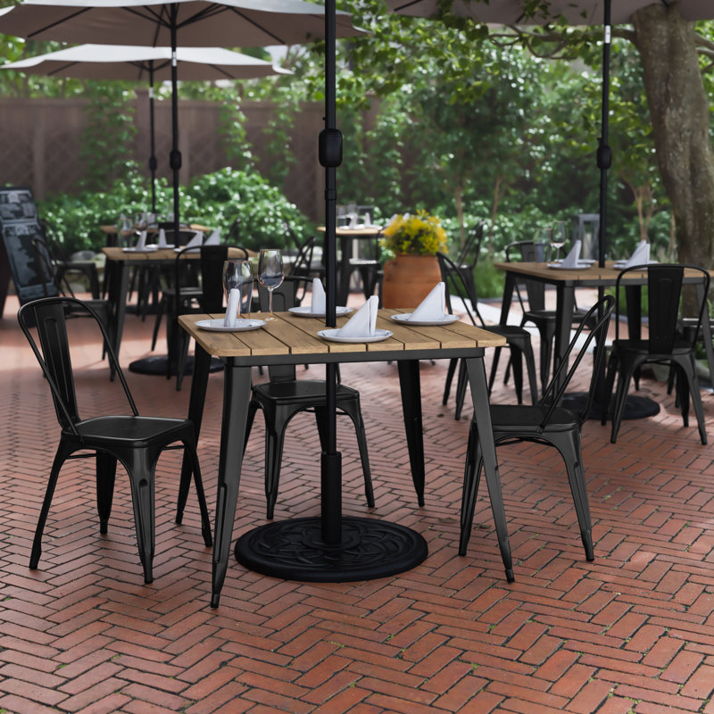 Table de restaurant commerciale intérieure / extérieure en polyester Harewood, L 36 po x L 36 po