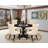 5-Piece Modern Dining Table Set with Polyester Fabric 4 Padded chairs, Button-Tufted Backs, and a Dining Table (Finish Option)-550425559-550425560-550425556