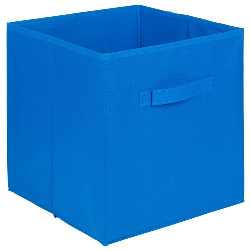 6 pcs Collapsible Fabric Storage Boxes, Blue