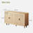 4-door Sideboard With Rattan Decoration And Adjustable Shelf