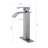Single Handle Bathroom Sink Faucet - Waterfall Spout, Stainless Steel Made, Pop-Up Drain, Brushed Nickel Plating Spout Model, Steel, Handle, Finish