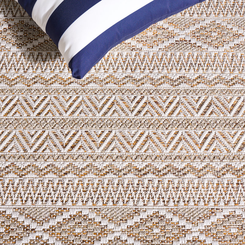 Warvin Wicker Performance Southwestern Rug, Rectangle 8' x 10'