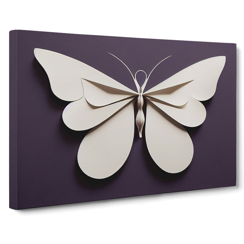 Luxurious Butterfly - Wrapped Canvas, 50cm H x 76cm W x 3cm D
